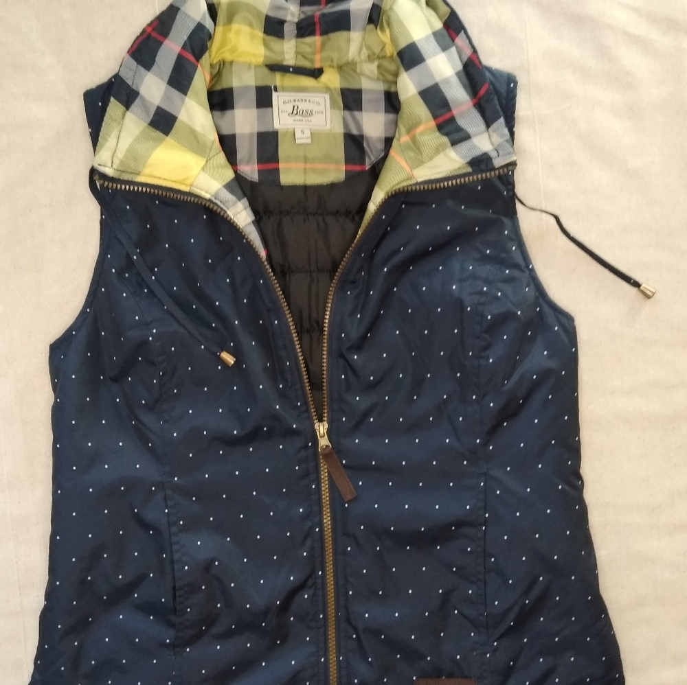 G.H. Bass & Co. Zip Vest Blue NWT